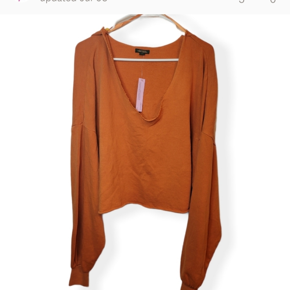 Wild Fable NWT Cropped Raw Hem Sweat Shirt XL